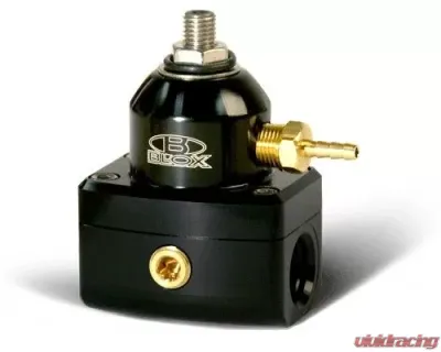 Blox Racing 3-Port Design Black/Black Adjustable Fuel Pressure Regulator - BXFU-00411-BKB