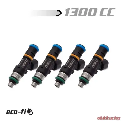 BLOX Racing 1300CC Street Injectors 48mm With 1/2in Adapter 14mm Bore - BXEF-06514.14-1300-4
