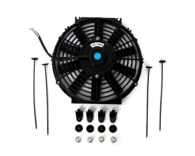 Blox Racing 10in 120W Straight Blade Black Electric Slim Fan