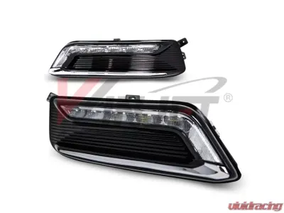 Winjet Clear DRL Lights Wiring Kit Included Chevy Impala 2014-2020 - CDRWJ-0592-C