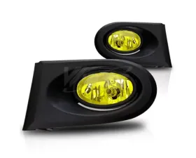 Winjet Yellow Fog Lights Wiring Kit Included Acura RSX 2002-2004