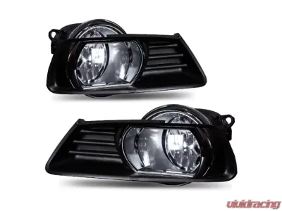 Winjet Clear Chrome Ring Fog Lights Wiring Kit Included Toyota Camry 2007-2009 - CFWJ-0276-C