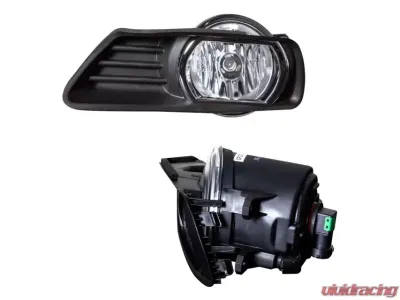 Winjet Clear Chrome Ring Fog Lights Wiring Kit Included Toyota Camry 2007-2009 - CFWJ-0276-C