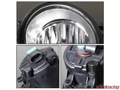 Winjet Clear Chrome Ring Fog Lights Wiring Kit Included Toyota Camry 2007-2009 - CFWJ-0276-C