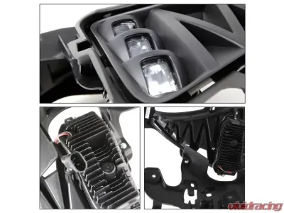 Winjet Clear LED Fog Lights Wiring Kit Included Lexus IS Excluding F-Sport 2018 - CFWJ-0603-C