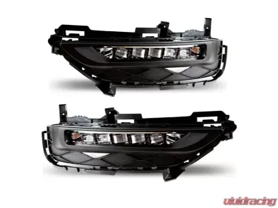 Winjet Clear LED Fog Lights Wiring Kit Included Honda Accord Coupe 2016-2017 - CFWJ-0616-C