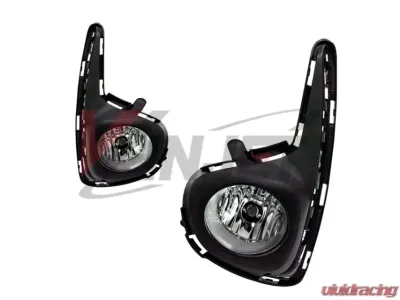 Winjet Clear Fog Lights Wiring Kit and Bezel Included Toyota Yaris 4DR 2017-2018 - CFWJ-0635-C