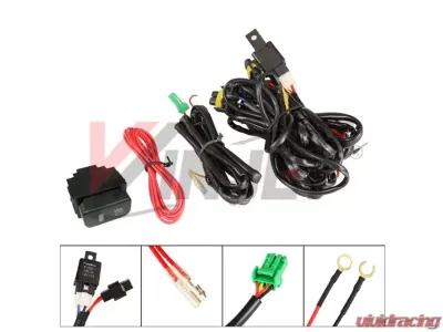 Winjet Clear Fog Lights Wiring Kit and Bezel Included Toyota Yaris 4DR 2017-2018 - CFWJ-0635-C