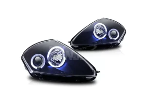 Winjet Black Clear Halo Projector Headlight Mitsubishi Eclipse 2000-2005 - CHWJ-0215-B - Image 3