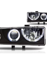 Winjet Black Clear Halo Projector Headlight Chevrolet Blazer | S10 1998-2005                                     - CHWJ-0218-B - Image 4