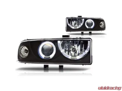 Winjet Black Clear Halo Projector Headlight Chevrolet Blazer | S10 1998-2005 - CHWJ-0218-B