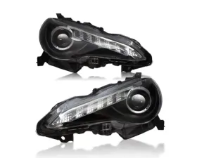 Winjet Black Clear Projector Head Lights Scion FR-S | Toyota 86 2012-2016