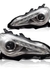 Winjet Chrome Clear Projector Head Lights Scion FR-S | Toyota 86 2012-2016                                     - CHWJ-0327-C - Image 3