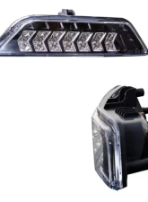 Winjet Glossy Black Clear LED Sequential Switch Back Turn Signals with Position Lights Ford Mustang Eco | V6 | GT 2015-2017                                     - CTSWJ-0640-GBC-SQ - Image 3