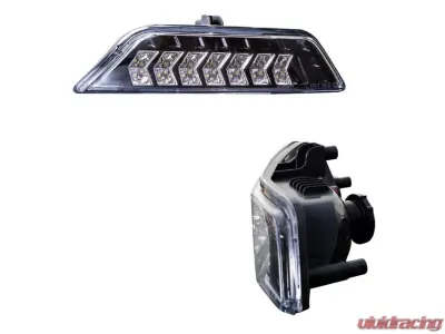 Winjet Glossy Black Clear LED Sequential Switch Back Turn Signals with Position Lights Ford Mustang Eco | V6 | GT 2015-2017 - CTSWJ-0640-GBC-SQ