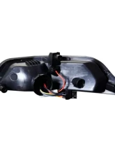 Winjet Glossy Black Clear LED Sequential Switch Back Turn Signals with Position Lights Ford Mustang Eco | V6 | GT 2015-2017                                     - CTSWJ-0640-GBC-SQ - Image 4