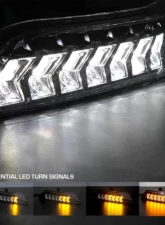 Winjet Glossy Black Clear LED Sequential Switch Back Turn Signals with Position Lights Ford Mustang Eco | V6 | GT 2015-2017                                     - CTSWJ-0640-GBC-SQ - Image 7