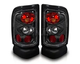 Winjet Black Clear Pick Up Altezza Tail Lights Dodge Ram 1994-2001