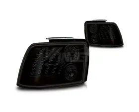 Winjet Black Smoke LED Tail Light Ford Mustang 1999-2002