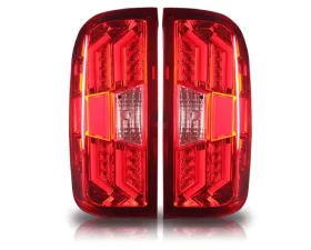 Winjet Chrome Red LED Tail Lights Chevrolet Silverado 2014-2018
