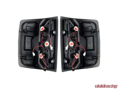 Winjet Gloss Black Clear LED Tail Lights Chevrolet Silverado 2014-2018 - CTWJ-0383-GBC