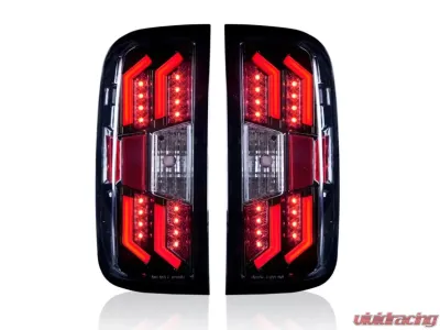 Winjet Gloss Black Clear LED Tail Lights Chevrolet Silverado 2014-2018 - CTWJ-0383-GBC