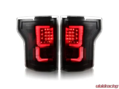 Winjet Black Clear LED Tail Lights Ford F-150 2015-2017 - CTWJ-0440-BC