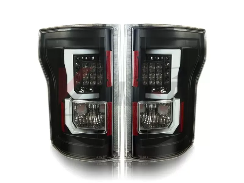 Winjet Black Clear LED Tail Lights Ford F-150 2015-2017 - CTWJ-0440-BC