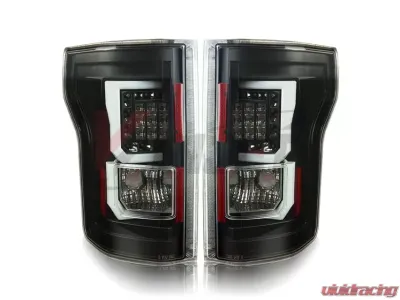 Winjet Black Clear LED Tail Lights Ford F-150 2015-2017 - CTWJ-0440-BC