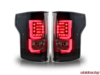 Winjet Glossy Black Clear LED Tail Lights Ford F-150 2015-2017 - CTWJ-0440-GBC