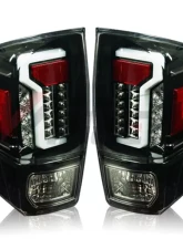 Winjet Glossy Black Clear LED Tail Lights Toyota Tacoma 2016-2023                                     - CTWJ-0466-GBC - Image 4