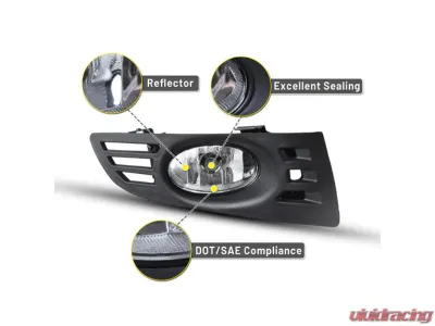 Winjet Clear Fog Lights Honda Accord 2Door 2003-2005 - CFWJ-0037-C