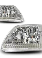Winjet Chrome/Clear Crystal Head Lights Ford F-150 | F-250 | Ford Expedition 1997-2003                                     - CHWJ-0014-C - Image 3