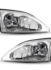 Winjet Chrome/Clear Crystal Head Lights Ford Mustang Cobra 1994-1998                                     - CHWJ-0213-C - Image 3