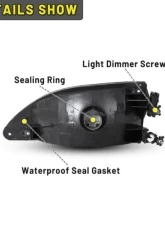 Winjet Chrome/Clear Crystal Head Lights Ford Mustang Cobra 1994-1998                                     - CHWJ-0213-C - Image 3