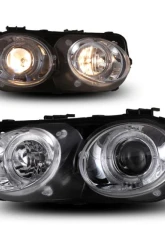 Winjet Chrome/Clear Halo Projector Head Lights Acura Integra 1998-2001                                     - CHWJ-0217-C - Image 3