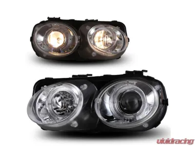 Winjet Chrome/Clear Halo Projector Head Lights Acura Integra 1998-2001 - CHWJ-0217-C