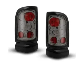 Winjet Chrome/Smoke Altezza Tail Lights Dodge Ram Pick Up 1994-2001