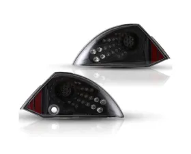 Winjet Black/Clear LED Tail Lights Mitsubishi Eclipse 2000-2005