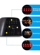 Winjet Black/Smoke LED Tail Lights Volkswagen Golf IV 1999-2004                                     - CTWJ-0114-BS - Image 2