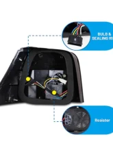 Winjet Black/Smoke LED Tail Lights Volkswagen Golf IV 1999-2004                                     - CTWJ-0114-BS - Image 3