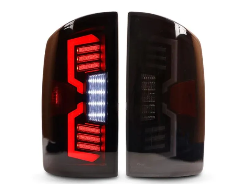 Winjet Black/Smoke LED Tail Lights Dodge Ram 1500 | 2500 | 3500 2002-2006 - CTWJ-0707-BS-SQ