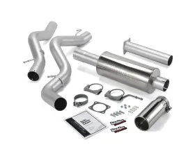 Banks Power Chrome Round Tip Single Exit Monster Exhaust System Chevrolet SCLB 6.6L 2006-2007