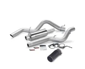 Banks Power Black Round Tip Single Exit Monster Exhaust System Chevrolet ECSB 6.6L 2006-2007