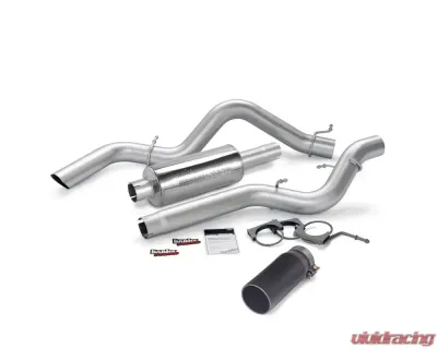 Banks Power Black Round Tip Single Exit Monster Exhaust System Chevrolet ECSB 6.6L 2006-2007 - 48938-B