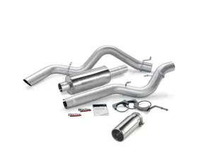 Banks Power Chrome Round Tip Single Exit Monster Exhaust System Chevrolet CCSB 6.6L 2006-2007