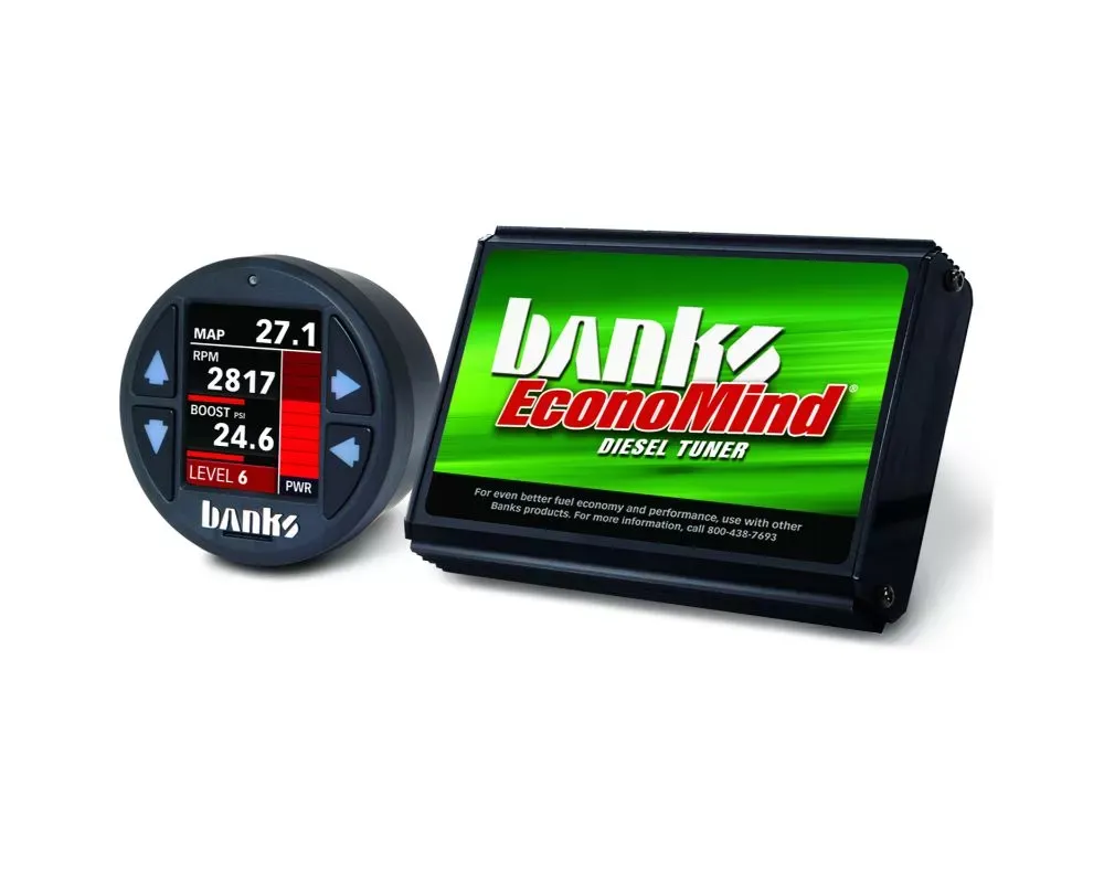 Banks Power Economind Diesel Tuner (PowerPack calibration) with Banks iDash 1.8 Super Gauge Chevrolet 6.6L LLY-LBZ 2006-2007 - 61413