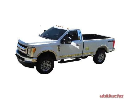 Quality Automotive Accessories 10-Piece Stainless Steel SUPER DUTY Tailgate Letter Insert Ford F-250 & F-350 Super Duty 2-Door 4-Door Regular Cab 8' Bed 2020-2022 - SGR60320