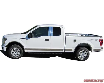Quality Automotive Accessories 12-Piece Stainless Steel Wheel Well Accent Trim Ford F-150 2-Door 4-Door 2018-2020 - WQ58308
