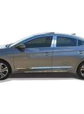 Quality Automotive Accessories 20-Piece Stainless Steel Window Trim Package Hyundai Elantra 4-Door Sedan 2017-2020                                     - WP17341 - Image 4